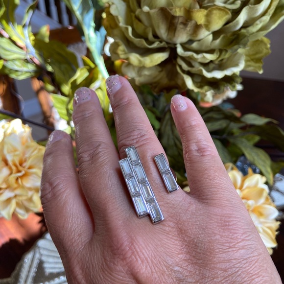 Atelier Swarovski fluid Azzurro open ring - Picture 8 of 12